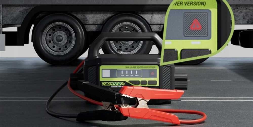 Powerbank Booster rozruchowy 5000A 12V/24V Jump Starter do Ciężarówek