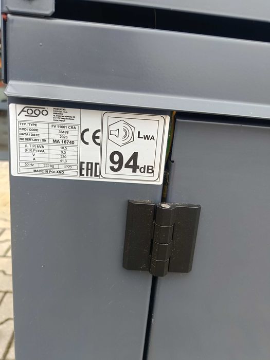 Agregat prądotwórczy Fogo FV 11001 CRA WERSJA DEMONSTRACYJNA 3mth