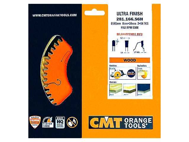 CMT 281.166.56H Tarcza do cięcia drewna Laminatu Piła 165x20 Z56
