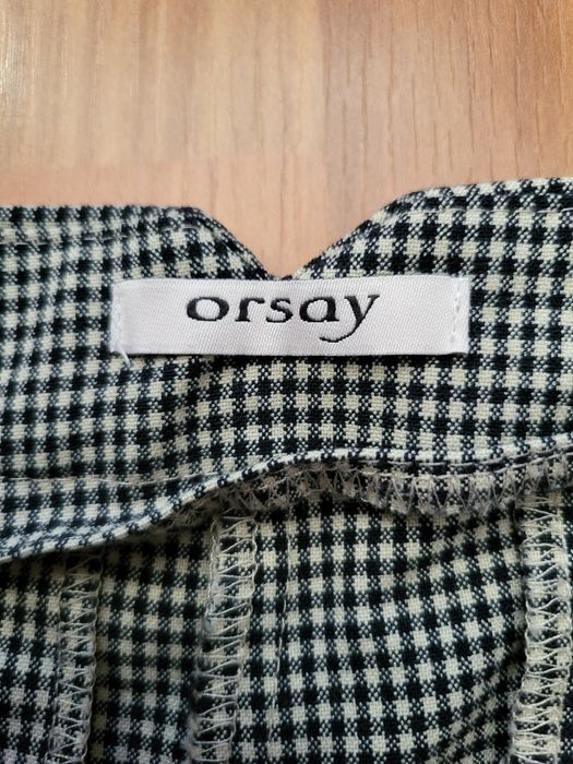 Spodnie cygaretki czarno białe w pepitkę Orsay r. 42
