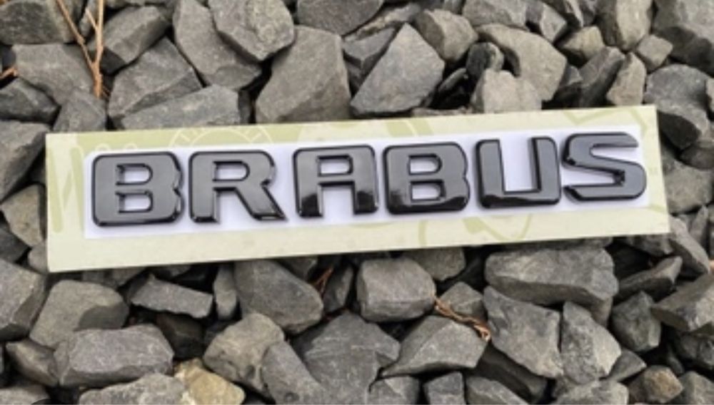 емблема брабус brabus чорний глянець