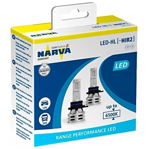 лампы LED Narva Range Performance HIR2 6500k 24w 12-24v почти новые