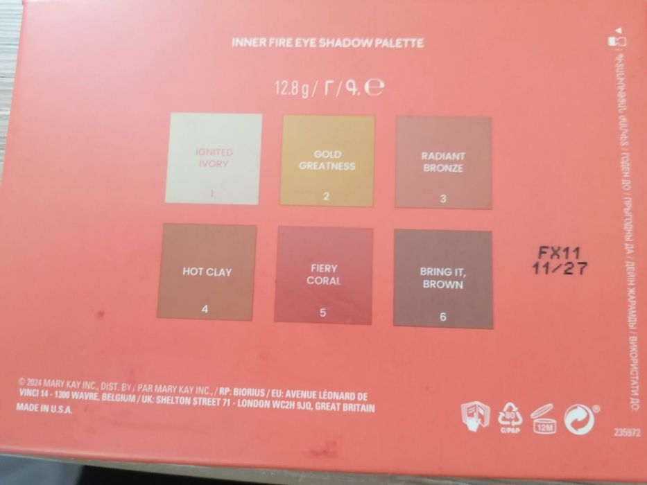 Mary Kay Paletka cieni Inner Fire