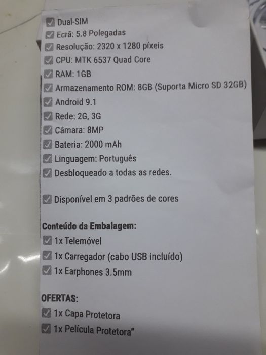 Vendo telemóvel. Desbloqueado