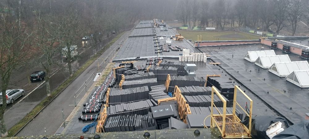 Dach papowy obróbki blacharskie rynny