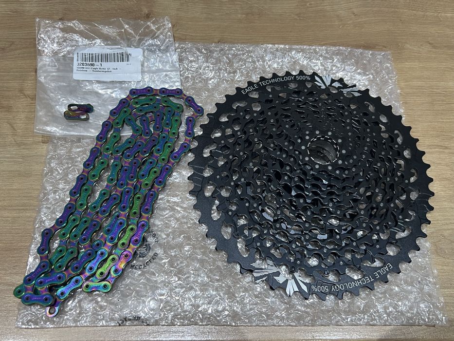 Kaseta Sram GX Eagle 1275 10-50 + łańcuch XX1 Rainbow 126 / dowód zakupu