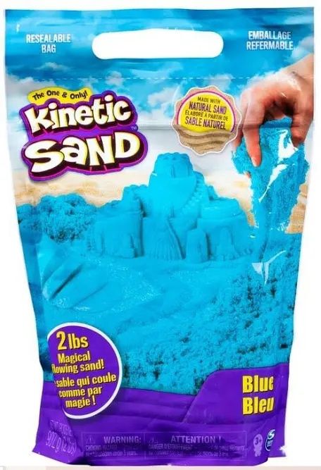 Piasek kinetyczny niebieki zielony dla dzieci
