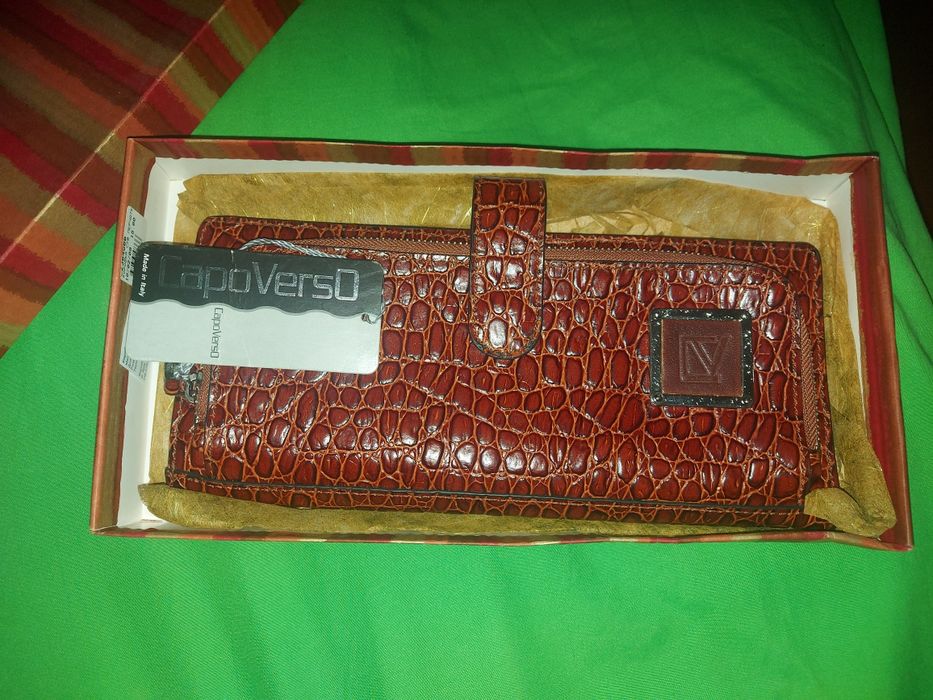 Шкіряна портмоне-візитниця