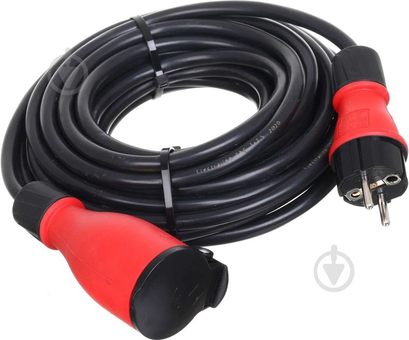 Подовжувач (Удлинитель) Electraline силовий 1 гн. чорний 10 м, 2,5 кв.мм