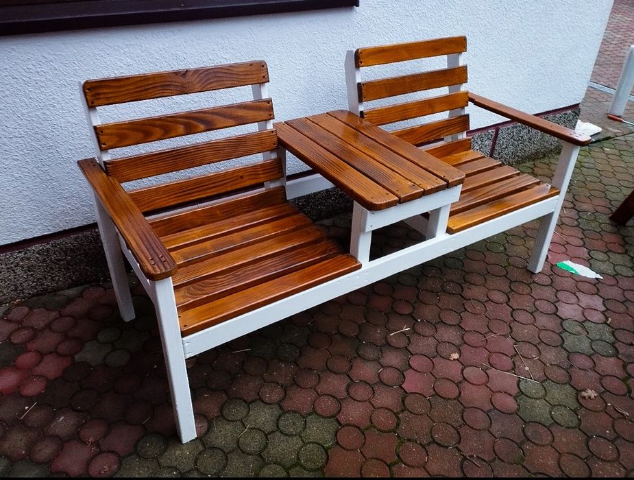 Ławka , Ławki ogrodowe ze stolikiem,  krzesła, meble ogrodowe, fotele