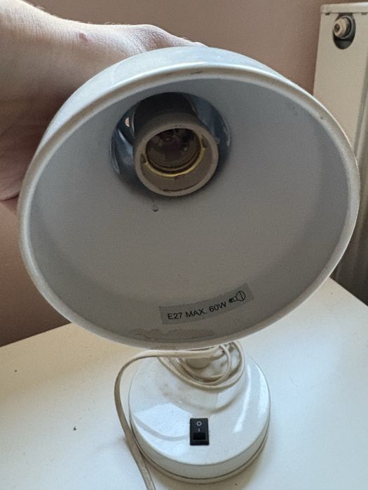 Lampka biurkowa retro – giętka szyjka, E27