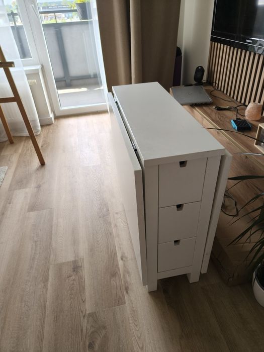 Stół biały rozkładany ikea Norden