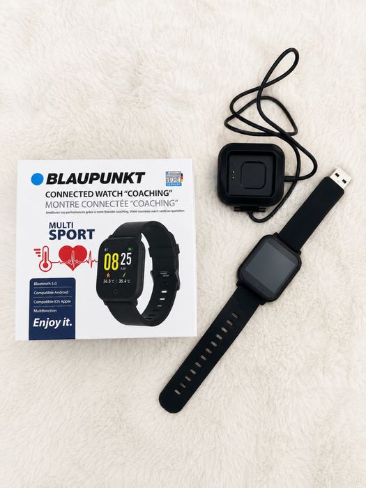 Zegarek smartwatch, nowy w pudelku, Blaupunkt, czarny