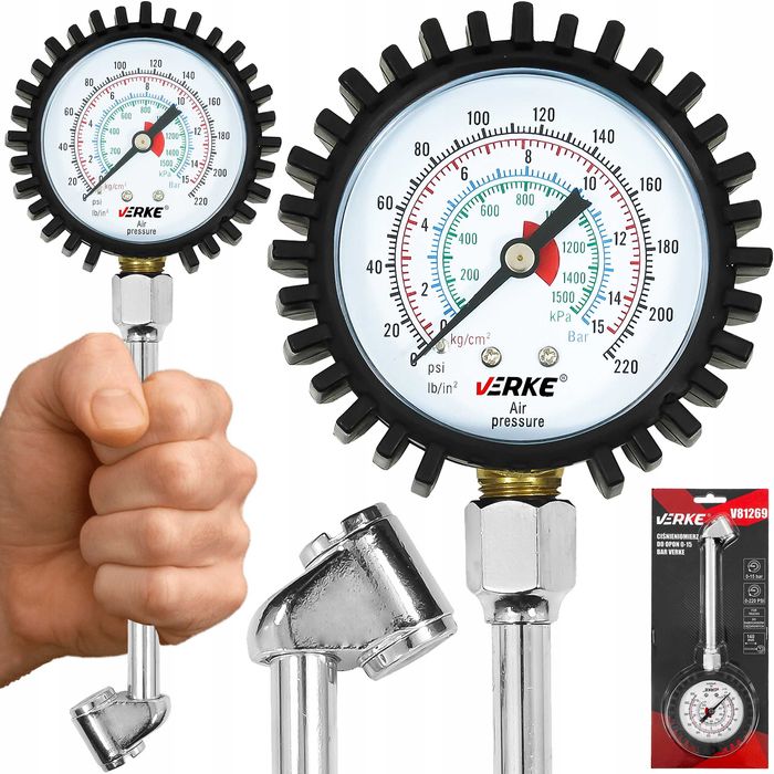 CIŚNIENIOMIERZ DO OPON Miernik Ciśnienia Kół Oponach Kołach Manometr