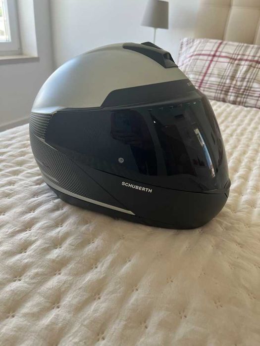 Capacete Schuberth C4 (Tam. M / 57) + Intercomunicador Schuberth SC1 (Sena) — Como Novo