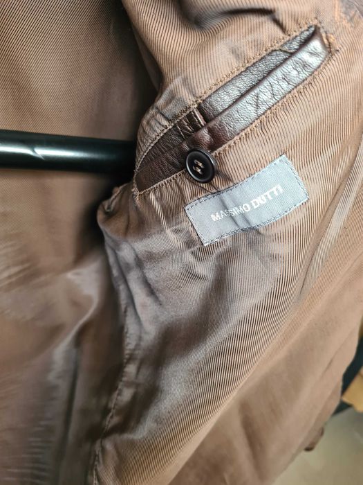 Vendo casaco Massimo Dutti, em pele napa castanha, tamanho M/38