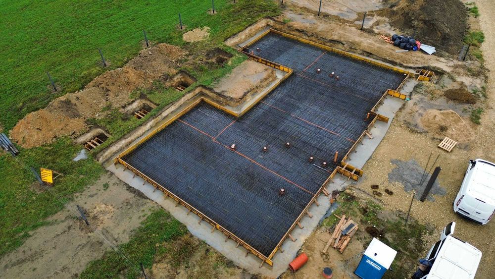 Wykonanie płyty fundamentowej, płyta fundamentowa, płyty fundamentowe,