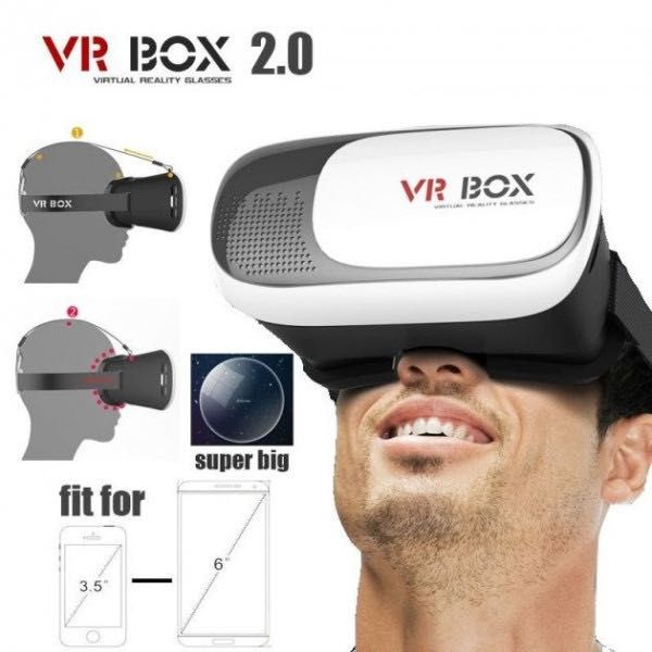 Очки виртуальной реальности с пультом управления для телефона шлем 3d vr box 2.0