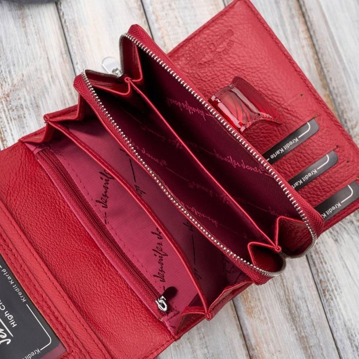 czerwony skórzany portfel damski lakierowany sp-17-rd