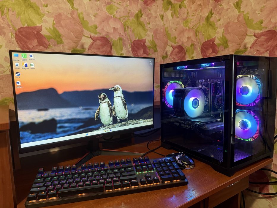 Компьютер Пк Amd Ryzen 5 5500 игровой аквариум