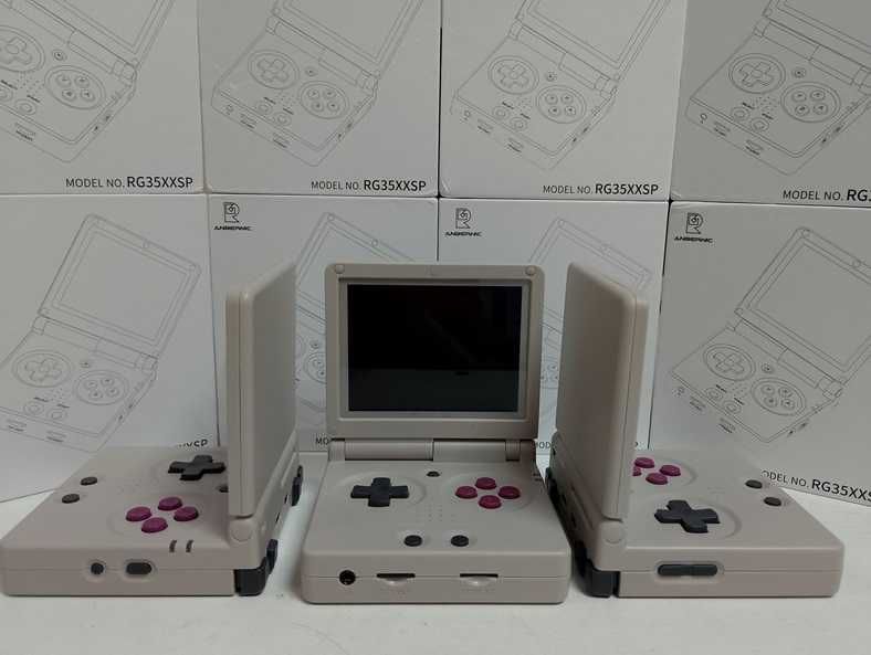 Ретро ігрова приставка Anbernic RG35XXSP Grey 64GB 8000 ігор GameBoy