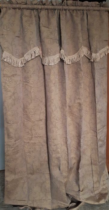nowe zasłony 2 szt. beżowo - brązowe duże kotary