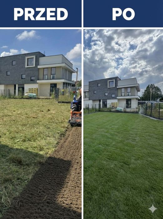 Usługi Ogrodnicze: Trawniki, Nawadnianie, Niwelacja, Wycinka,Koszenie