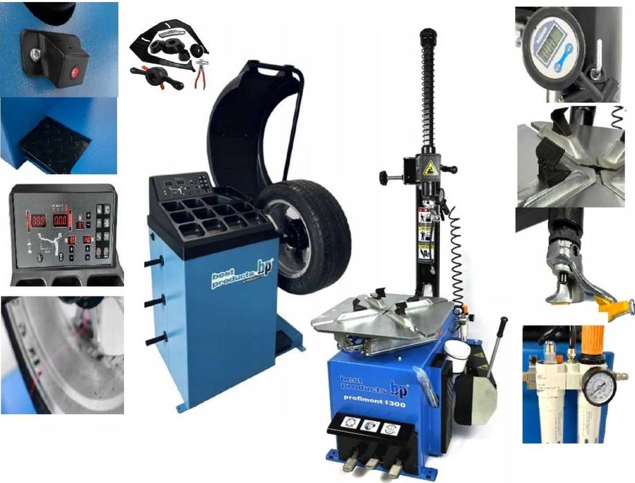wyważarka profidyna +laser+ hamulec  + Montażownica PROFIMONT 1300