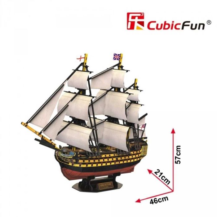 3D Пазл Cubic Fun Парусник Победа 189 элементов