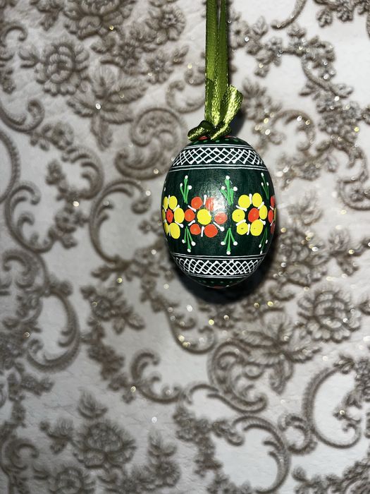 Писанки деревяні з квіточками авторські
