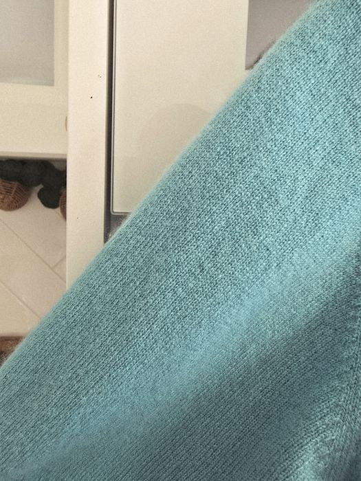 Sweter kaszmirowy damski 42 Marks&Spencer wełniany jesień puszysty