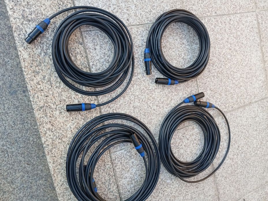4 cabos xlr 10m Novos