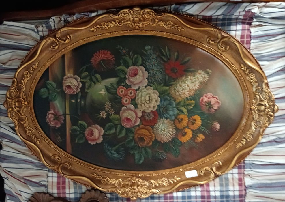 Quadro motivos florais  grande 1,06 m
