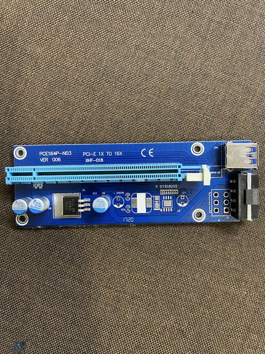 Райзер. Адаптер PCI-E 1X to 16X Riser Card VER006 (PCE164P-N03) PCI-E