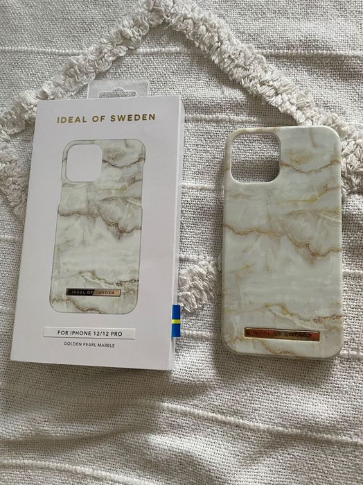 Etui na iphone 12 & 12 pro Ideal of Sweden Golden pearl marble, marmur