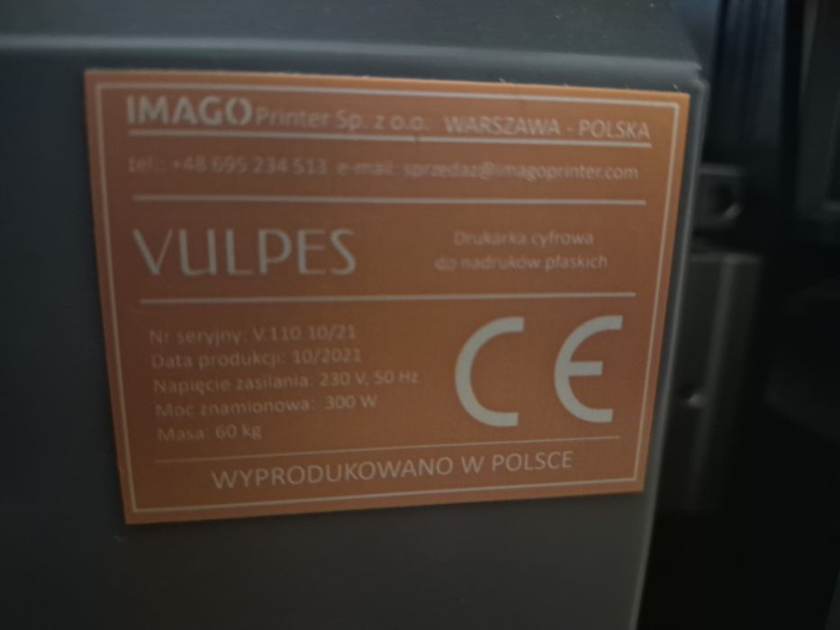 Drukarka spożywcza IMAGO VULPES