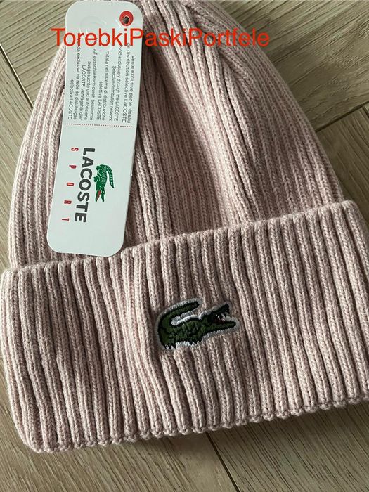Nowa czapka zimowa Lacoste.