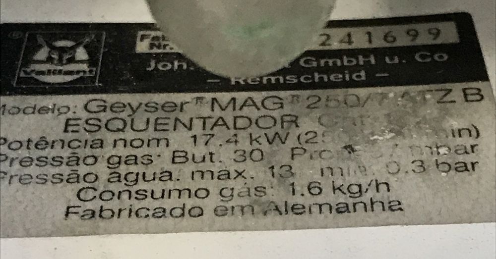 Esquentador Vaillant