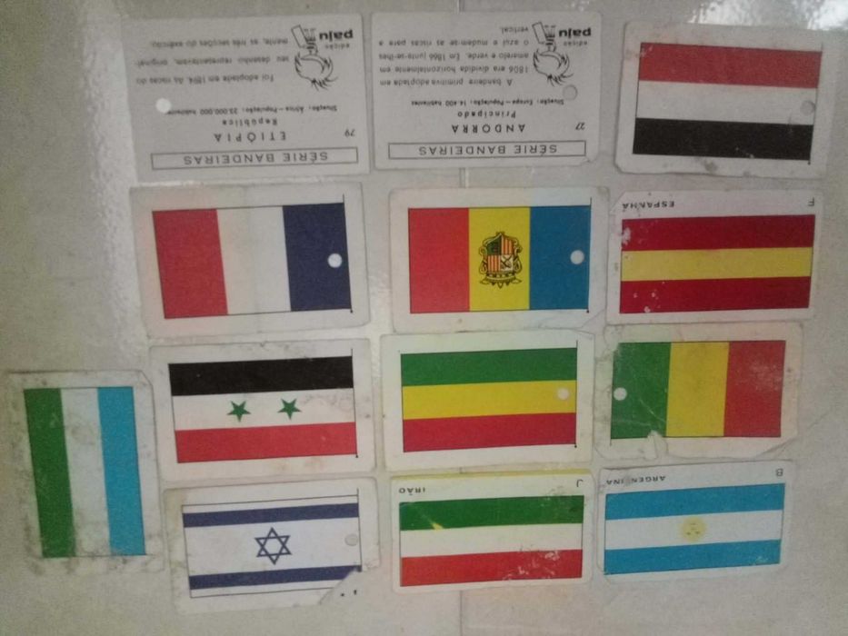 cromos do viking notas bandeiras antigos