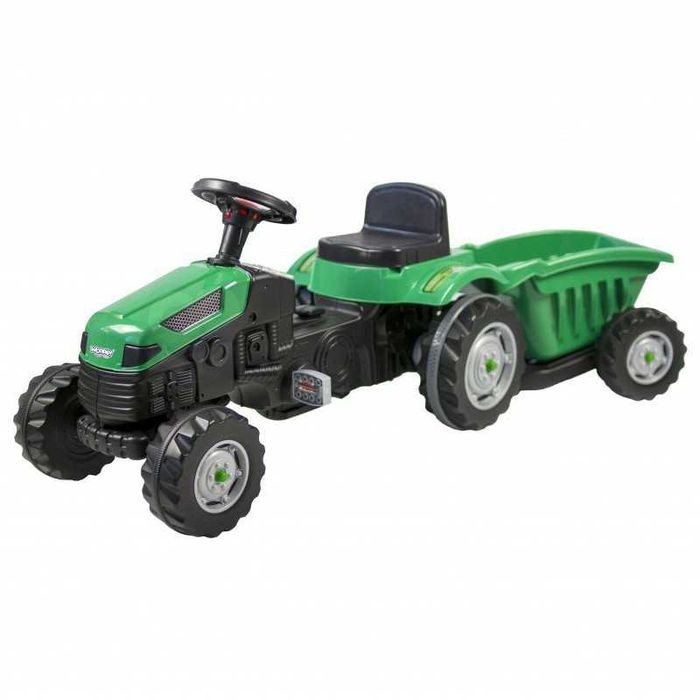 WOOPIE Traktor na Pedały Farmer GoTrac MAXI z Przyczepą – Zielony