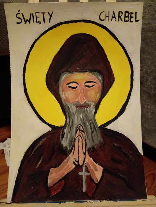 Obraz Święty Charbel. Akryl