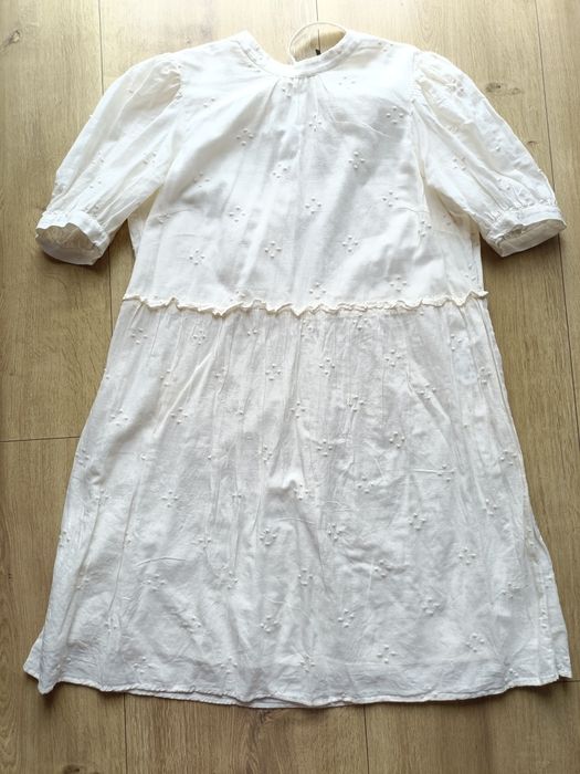Vero moda sukienka damska letnia hafty ecru rozm 44 XXL