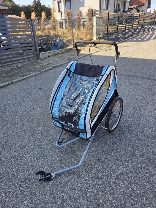 Przyczepka rowerowa dla dzieci 2 osobowa