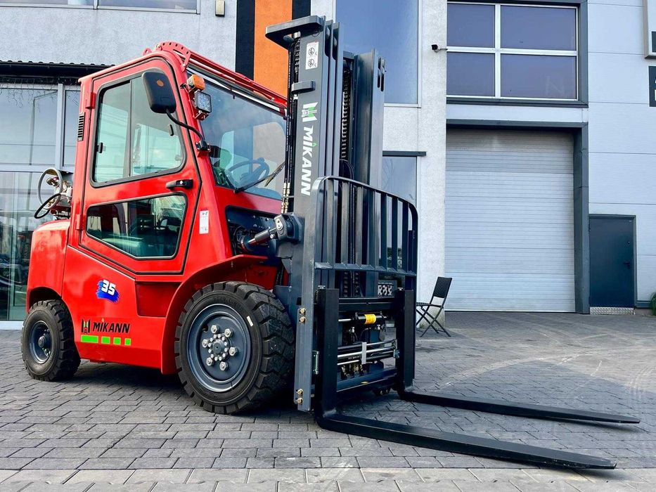 Wózek Widłowy 3,5T MIKANN, Maszt 4.5m Triplex, Benzyna-Gaz, Japan Trak