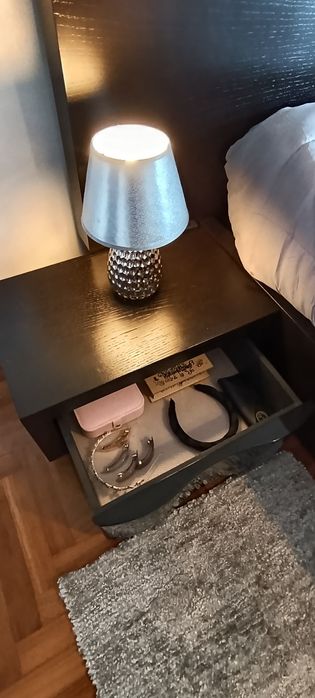 Mobília de quarto design completa de cor wengue carvalho