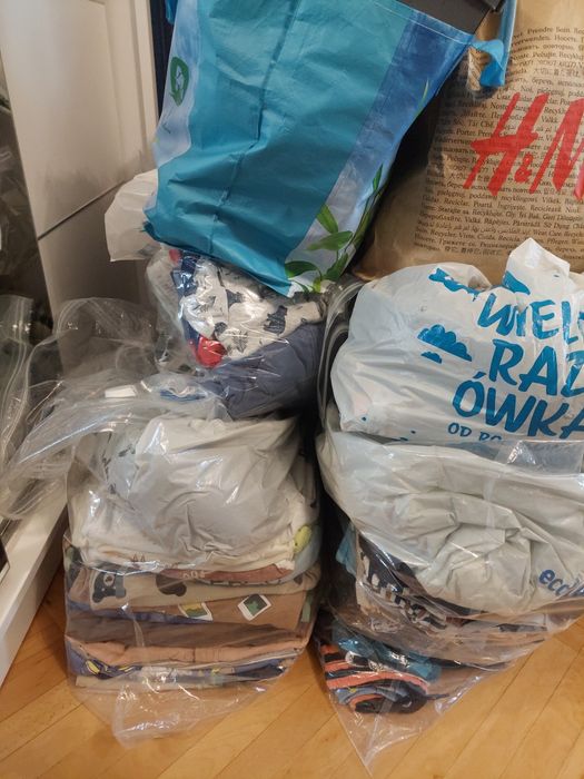 Paki ubrań 62-104 chłopiec bdb db nowe