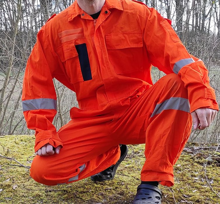 Kombinezon workman pomarańczowy odblaski XXXL bawełna