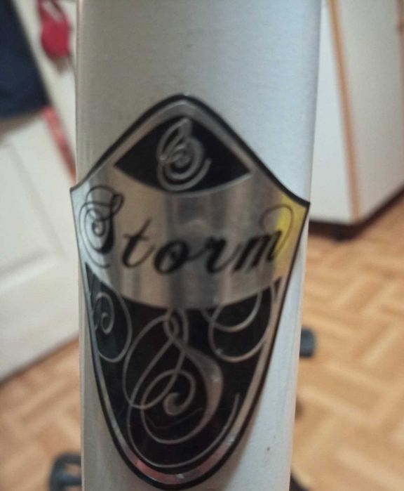 Rower miejski Storm Stockholm biało-miętowy 26' koła, uchwyt na koszyk