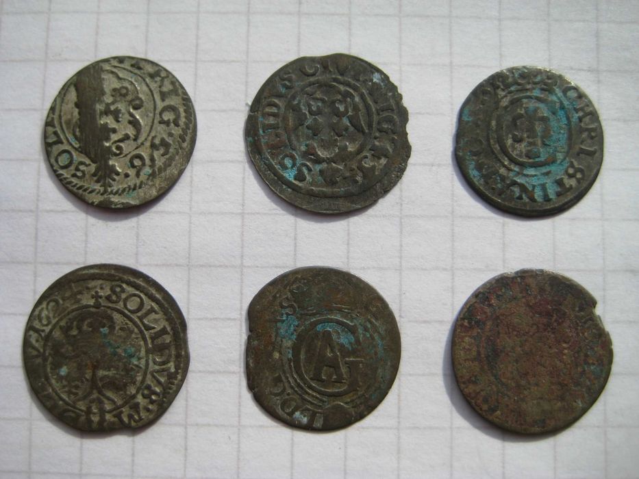 Античные и средневековые монеты (фоллисы, денарии, солиды)