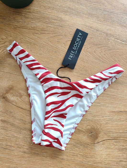 Majtki dół od bikini stroju kąpielowego, zebra 32 xxs